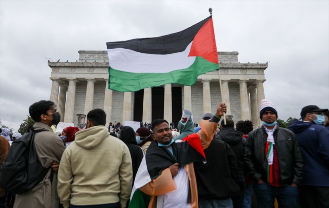 ABD'nin başkenti Washington'da "Filistin'e destek" gösterisi
